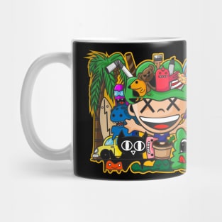 go green doodle art Mug